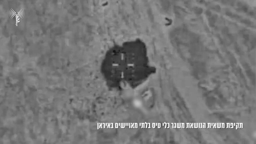 צילום: דובר צה"ל תיעוד תקיפה משאית נושאת כלי טיס בלתי מאויש איראן עם כלביא
