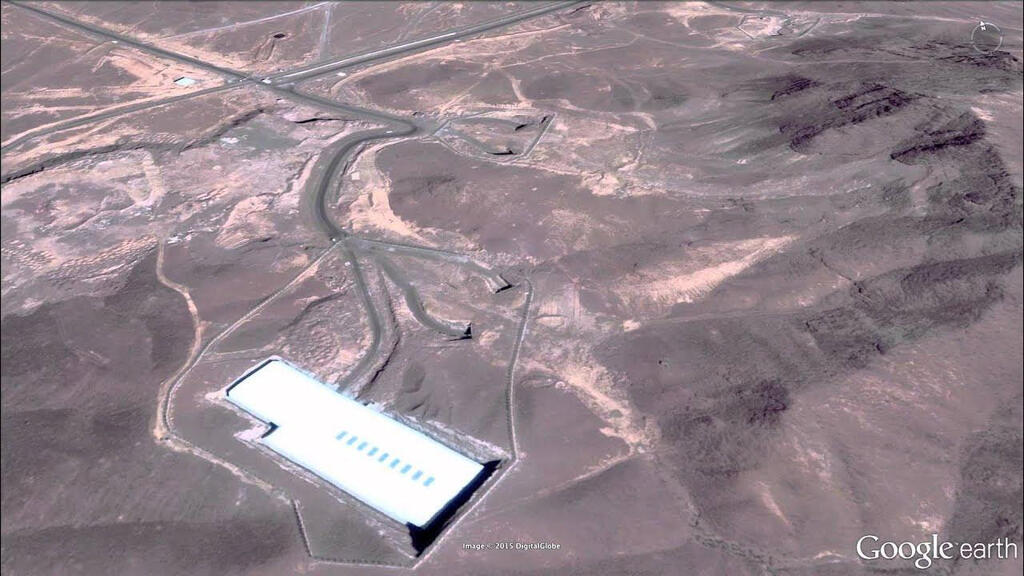 מתן הגרעין בפורדו (צילום: Google Earth) מתקן גרעין פורדו העשרת אורניום איראן