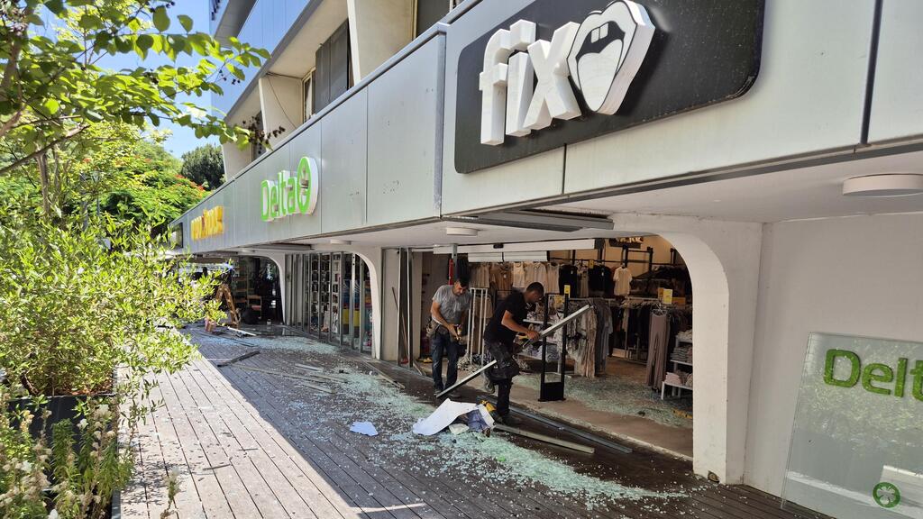 נזק לעסקים בצפון תל אביב אחרי נפילת טיל איראני מלחמה עם איראן 22.6.25