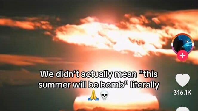 From a TikTok video about the war with Iran From a TikTok video about the war with Iran