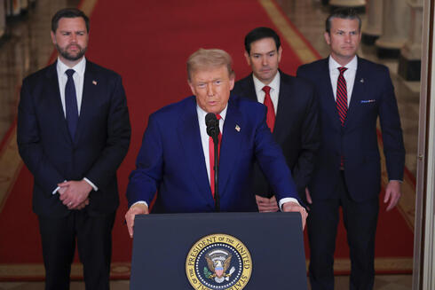 Trump makes a statement after the US strikes in Iran 