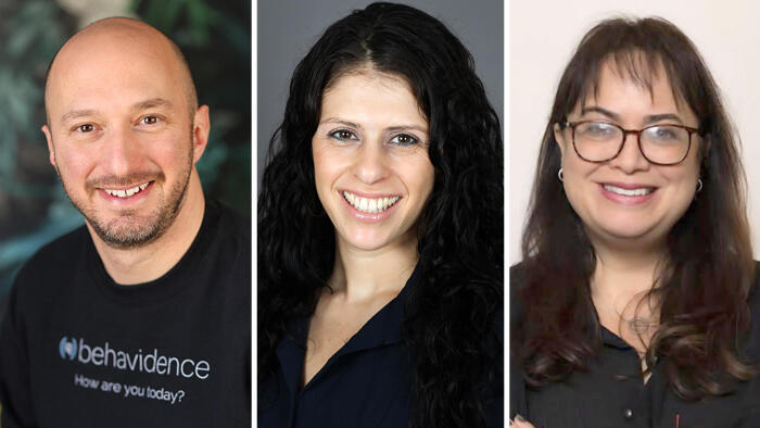 Roy Cohen (perilaku), Adi Wallach (Calmigo), Ifat Morad (Natal) (Kredit: Kenny Kim, Raya Cottre, Natal) Ifat Morad, Adi Wallach, Roy Cohen