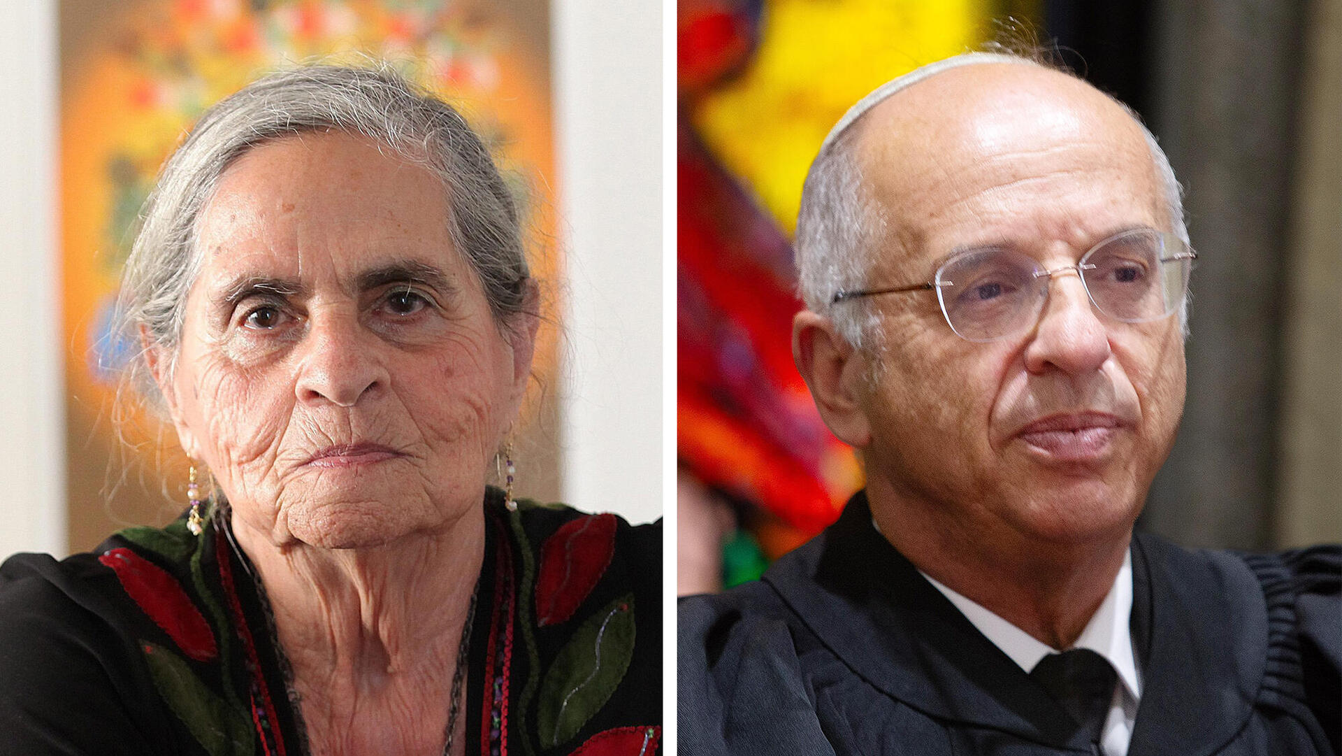 מימין שופט העליון נעם סולברג שהוציא צו ביניים נגד הרבנות ופרופ' רות בן ישראל