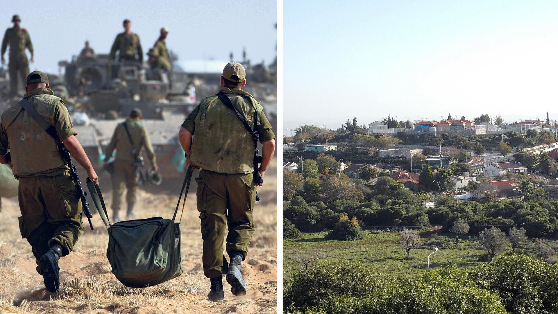 הישוב קציר בואדי ערה ו חיילי מילואים בחזית עזה