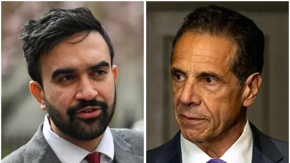 מועמדים לראש עיריית ניו יורק מימין אנדרו קואומו ו זוהראן ממדני