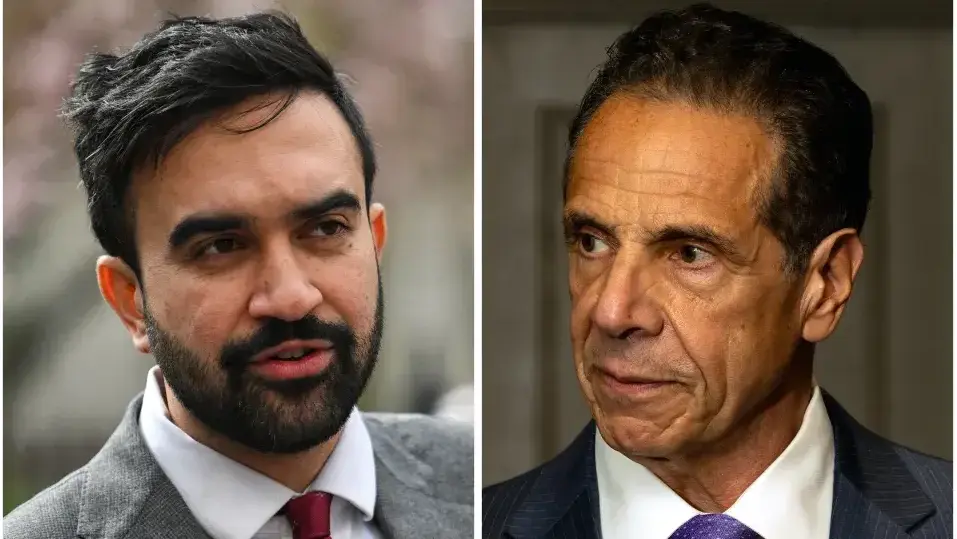 מועמדים לראש עיריית ניו יורק מימין אנדרו קואומו ו זוהראן ממדני