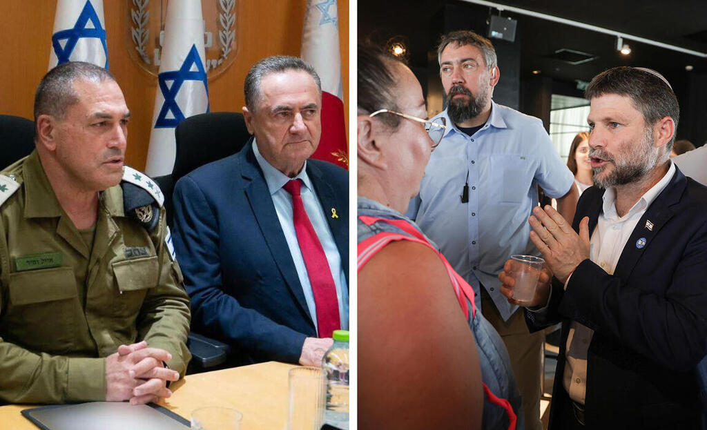 בצלאל סמוטריץ שר האוצר נפגש עם משפחות מפונים ב מלון לאונרדו תל אביב ופורום מטכ"ל ישראל כץ שר הביטחון והרמטכ"ל איל זמיר