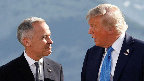 נשיא ארה"ב דונלד טראמפ ו רה"מ קנדה מארק קרני