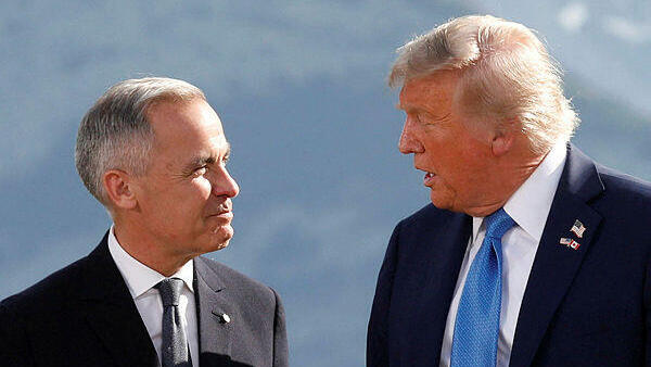 נשיא ארה"ב דונלד טראמפ ו רה"מ קנדה מארק קרני