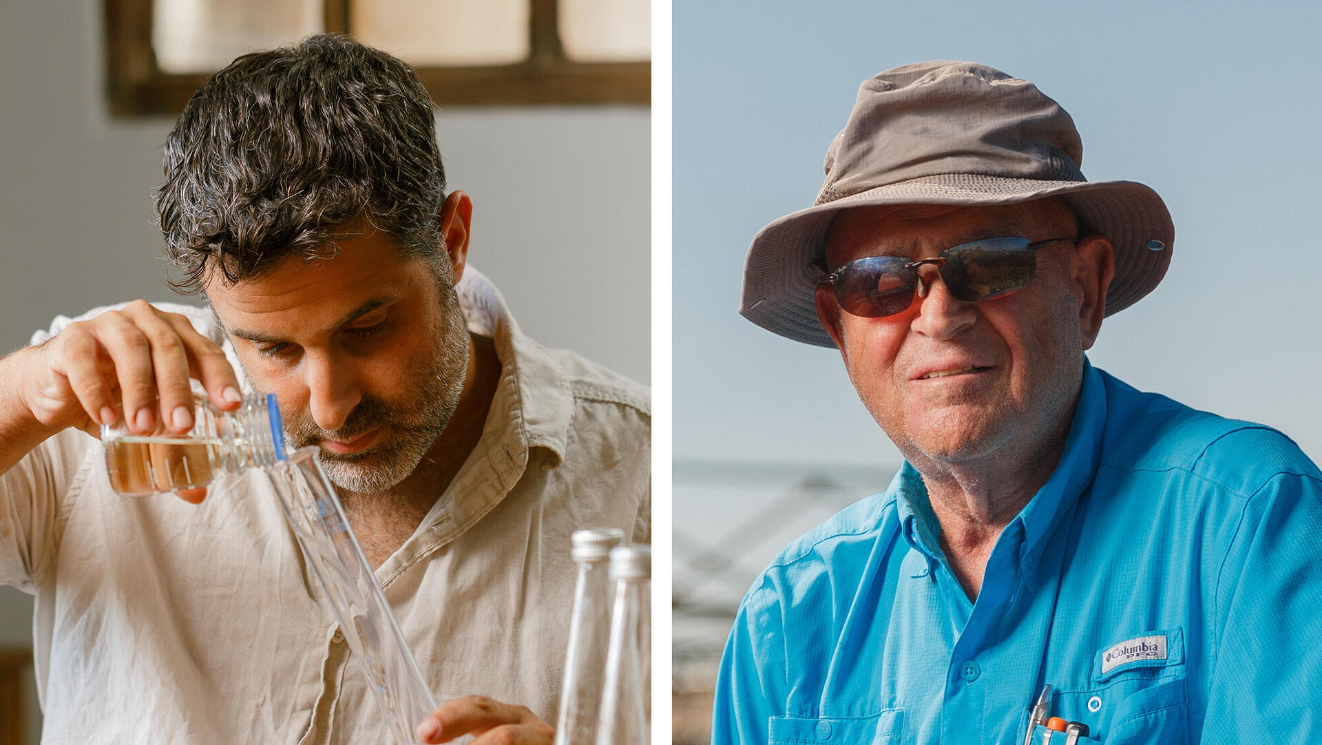 מימין יורם ליבנה ו בר ליבנה בעלי יקב ליבנה פנאי