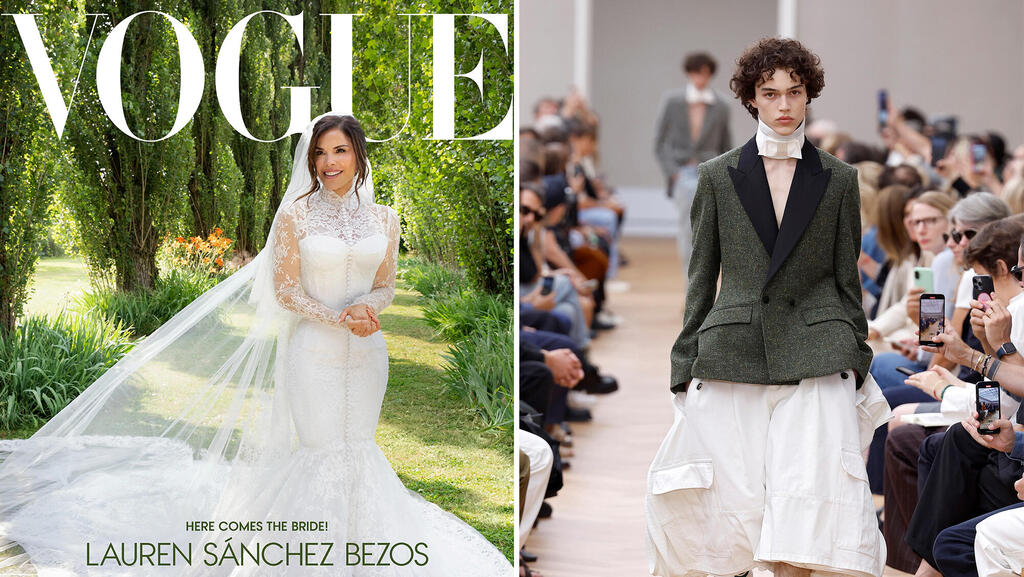 מימין מתוך התצוגה של דיור והשער של סנצ'ז למגזין ווג פנאי