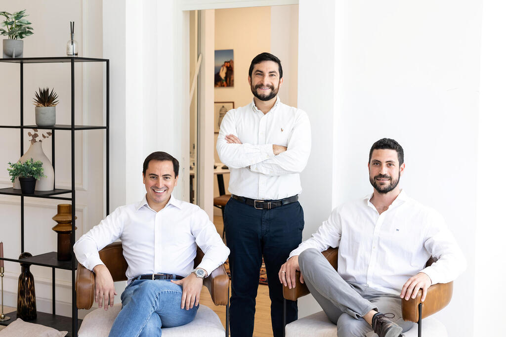 מימין יואב קנול אהרון אפלבאום פרד לנדאו מייסדי קרן דיפנס טק