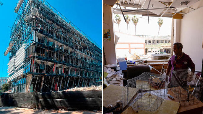 מימין בית חולים סרוקה באר שבע  ו מכון ויצמן ב רחובות