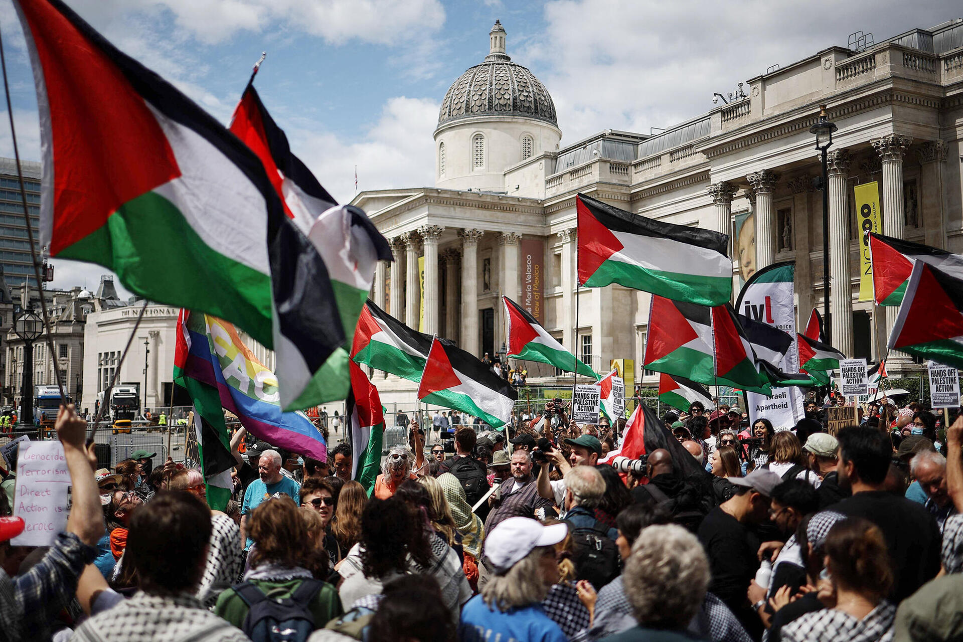 הפגנת BDS ב לונדון פרו פלסטינים