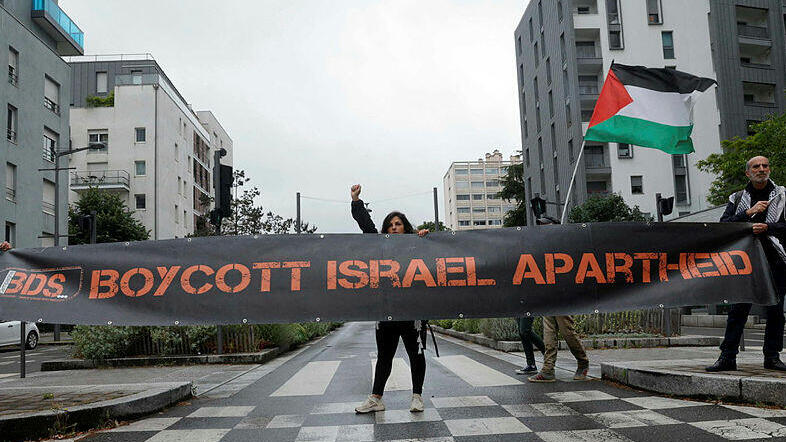 הפגנה BDS תנועת ה חרם בפריז צרפת