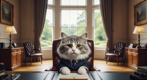 Prime Minister Cat created using Imagen 4 