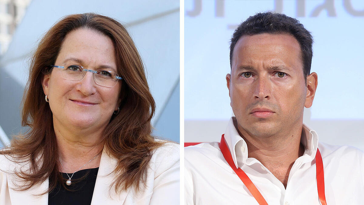 מימין אמיר אפרתי מנהל קרן ברוש ו דנה עזריאלי בעלת השליטה בקבוצת עזריאלי