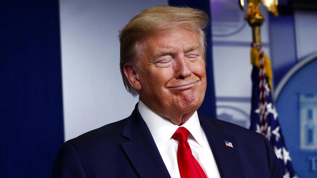 דונלד טראמפ נשיא ארה"ב בבית הלבן (צילום: AP Photo/Alex Brandon) דונלד טראמפ נשיא ארה"ב בבית הלבן