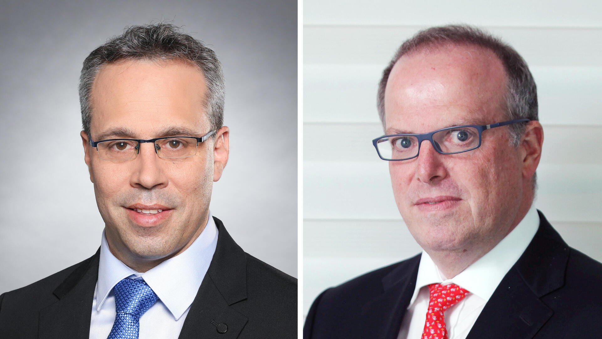 מימין בועז שוורץ משנה ליו"ר צבר ו ארז מגדלי מנהל השקעות ראשי במגדל