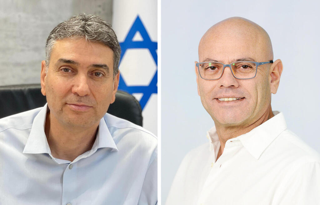 יו"ר מרכז השלטון האזורי שי חג'ג' (משמאל) ומנכ"ל מינהל התכנון רפי אלמליח (צילומים: מארק ניימן לע"מ, באדיבות מועצת מרחבים) מימין רפי אלמליח מנכ"ל מנהל התכנון ו שי חג'ג' ראש מועצת מרחבים ויו"ר מרכז השלטון האזורי