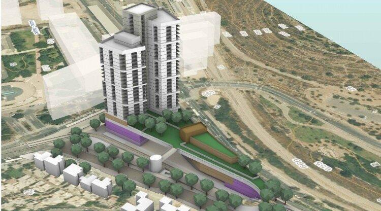 הדמיית מתחם מודעי מלחה ירושלים מרכז הנדל"ן