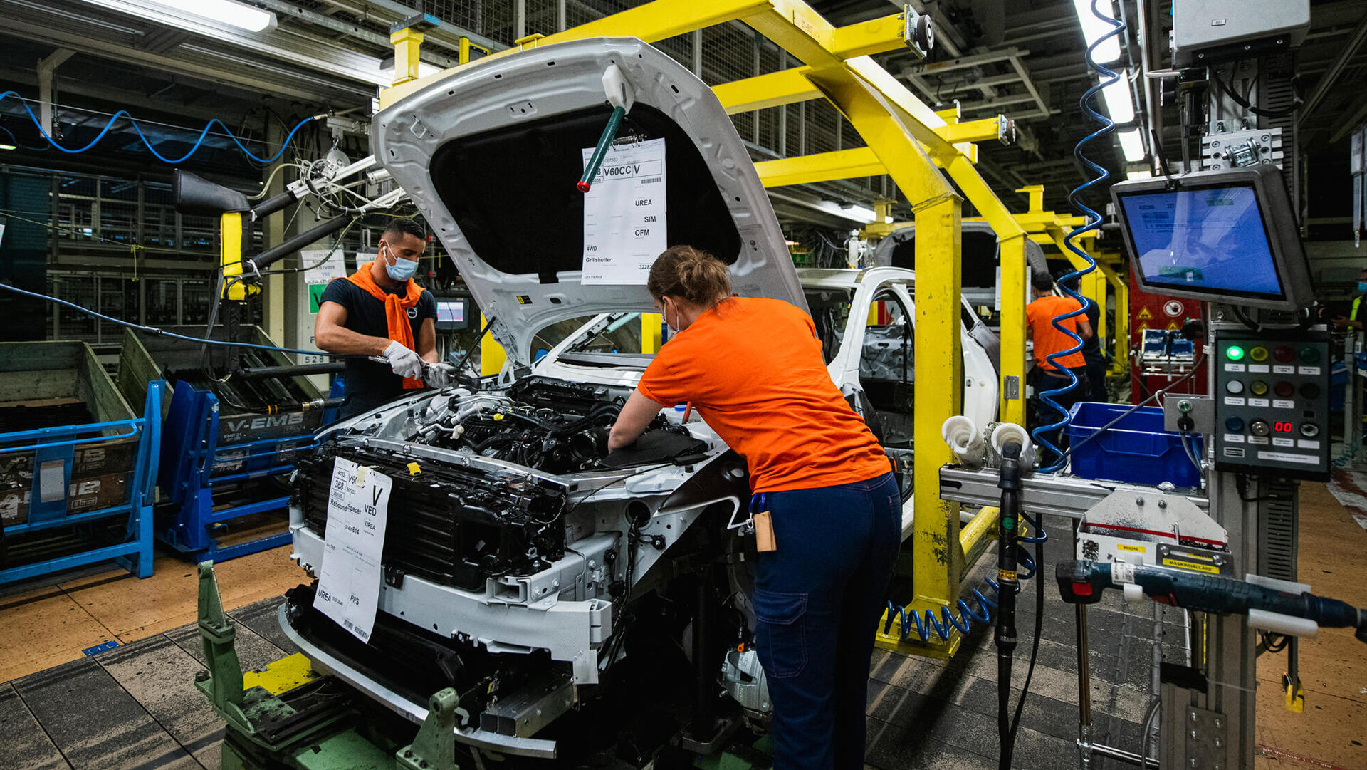 פס ייצור של וולוו ב שבדיה מייצרת גם ב בלגיה סין ו ארצות הברית