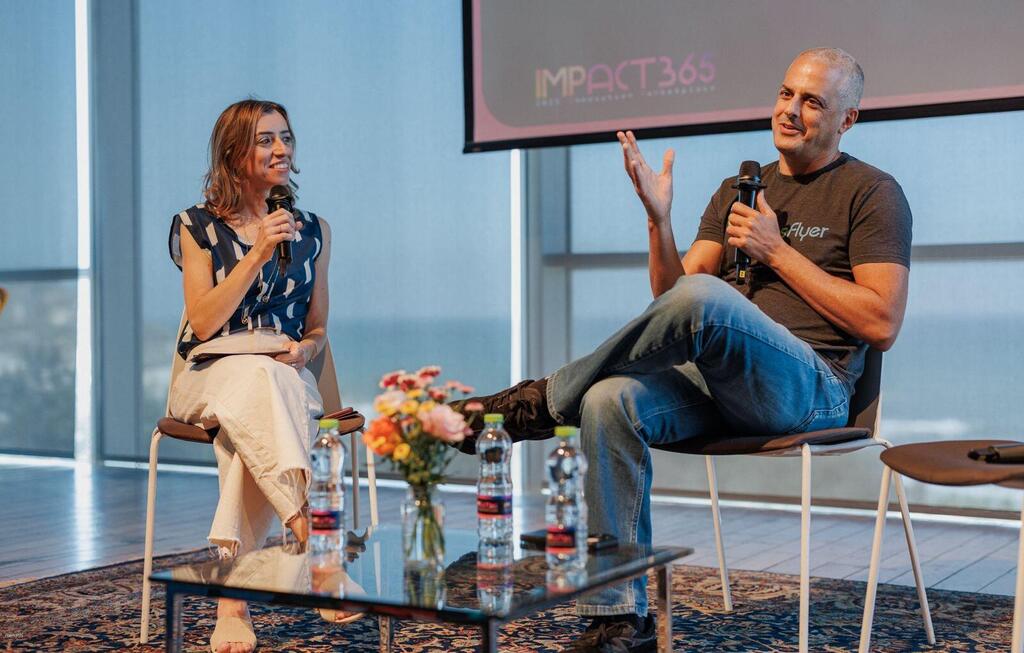 מנכ"ל אפספלייר אורן קניאל וליטל קיפרמן וקנין מנהלת מערך החדשנות של מרכז פרס (צילום: מנש כהן) מרכז פרס לשלום וחדשנות: שבוע המרקטפלייס ImpACT365