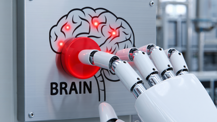 רובוט מכבה מוח של אדם AI בינה מלאכותית