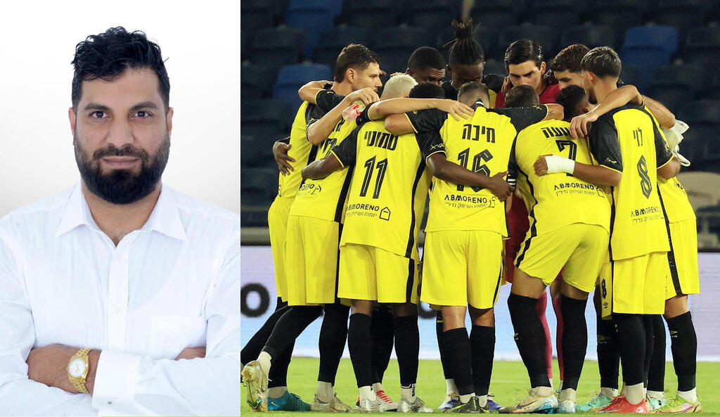 ליעם ישראל לצד שחקני בית"ר ירושלים (צילום: אלעד גרשגורן) ליעם ישראל לצד שחקני בית"ר ירושלים