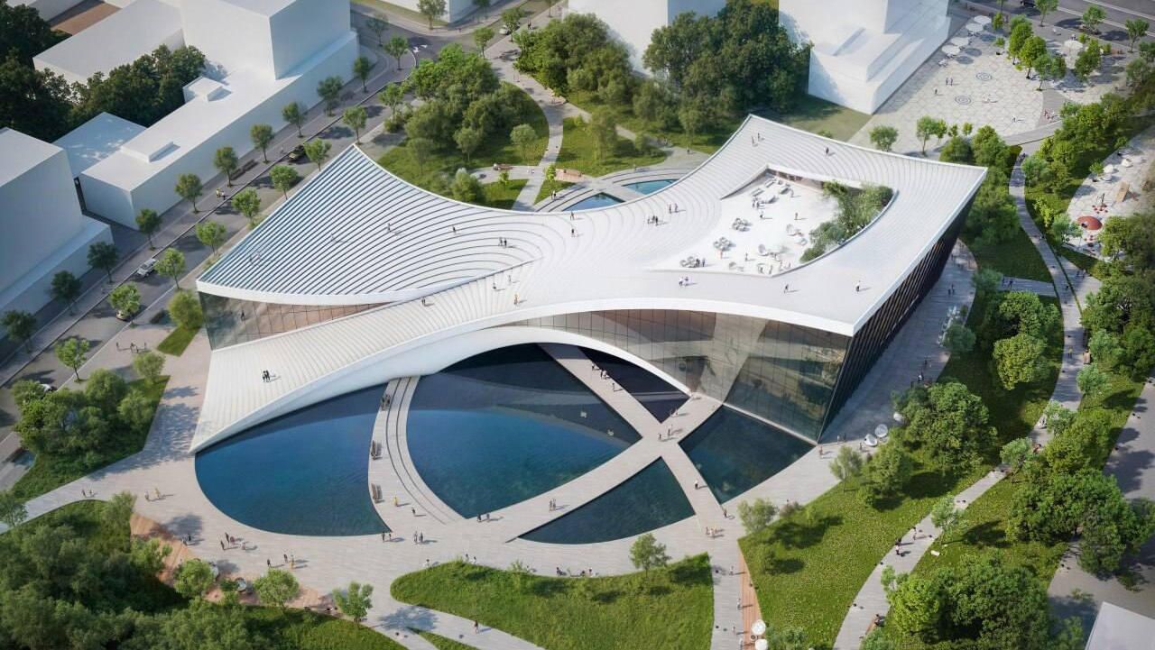 הדמיה היכל תרבות חדש ליד תל השומר 3