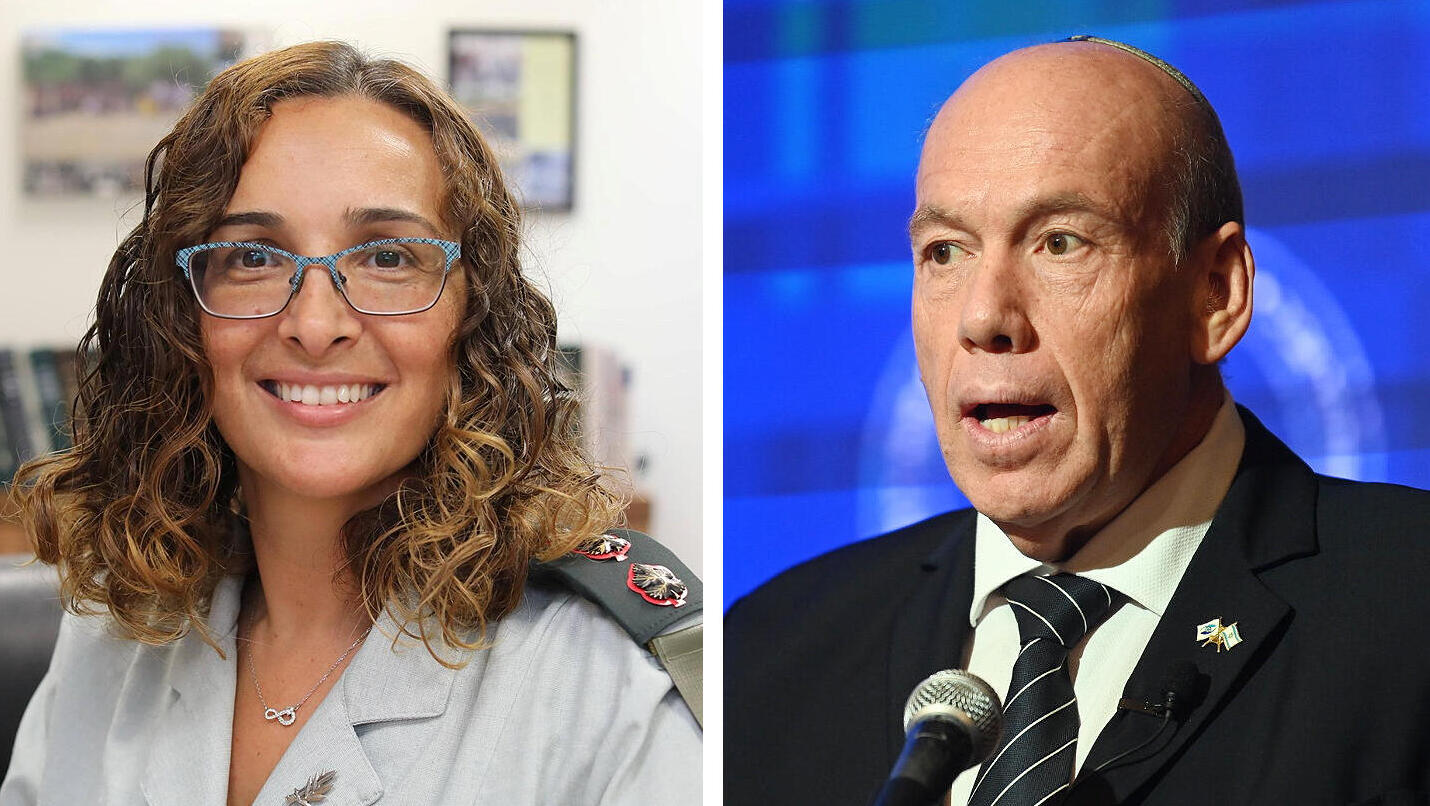 מימין מבקר המדינה מתניהו אנגלמן והסנגורית הצבאית אל"מ אופירה אלקבץ רוטשטיין