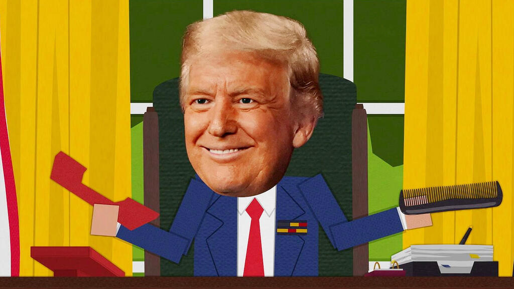 דונלד טראמפ בסדרה סאות' פארק מתוך פרק פתיחת העונה של עונה 27 פנאי