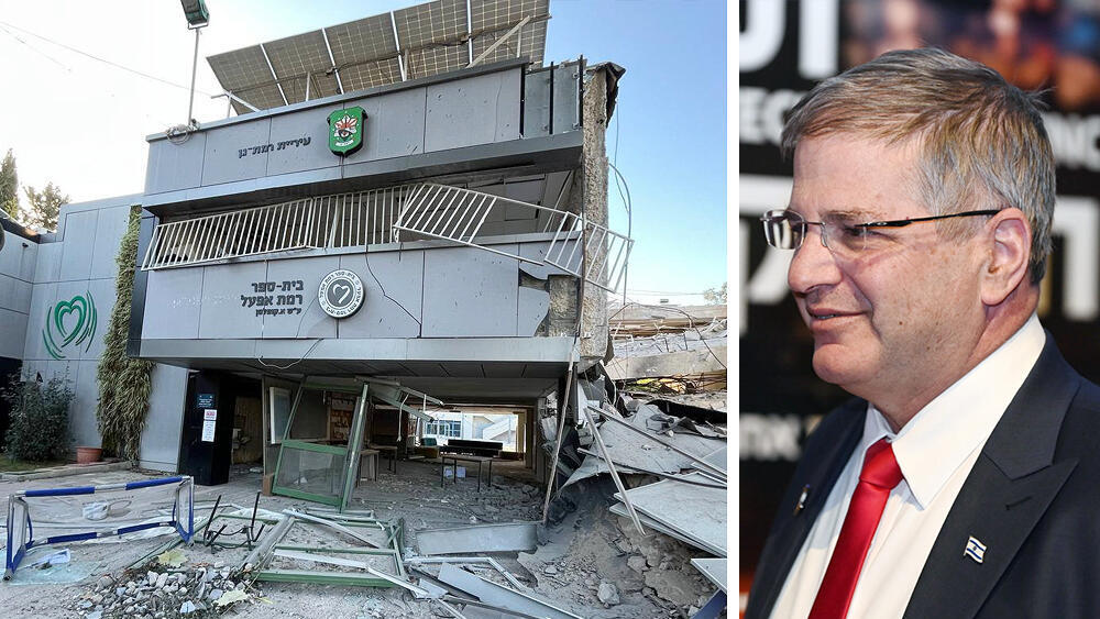 שר החינוך יואב קיש ובית הספר ברמת אפעל שנפגע בעקבות יירוט טיל חות'י בדצמבר 2024