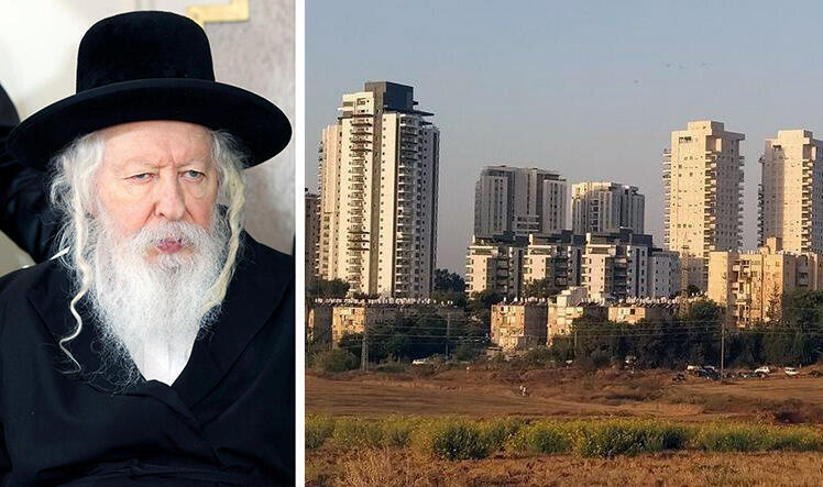 האדמור מגור יעקב אריה אלתר לצד שכונת נווה שרת תל אביב
