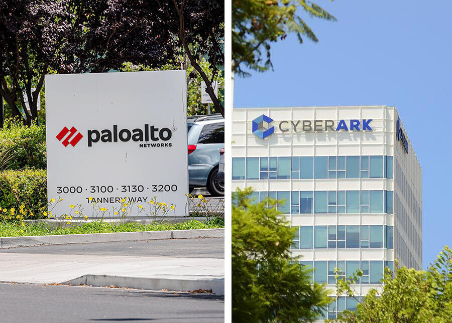 Palo Alto Networks and CyberArk. (Photo: David Paul Morris/Bloomberg, ShU studio/Shutterstock) פאלו אלטו קונה את סייברארק