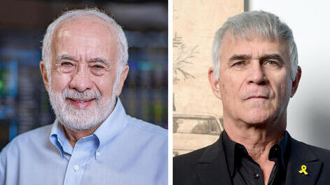 מימין ישי דוידי מייסד יושב ראש ו מנכל קרן ההשקעות פימי ו בני לנדא ממציא ה דיו ה אלקטרוני ו מ ראשוני תעשיית ה היי טק ה ישראלית