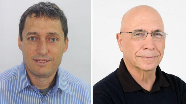 מימין פרופ' צבי אקשטיין ו סני זיו מכון אהרון