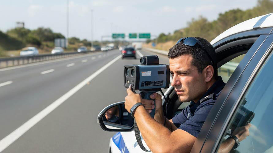 אקדח לייזר מד מהירות לייזר שוטר