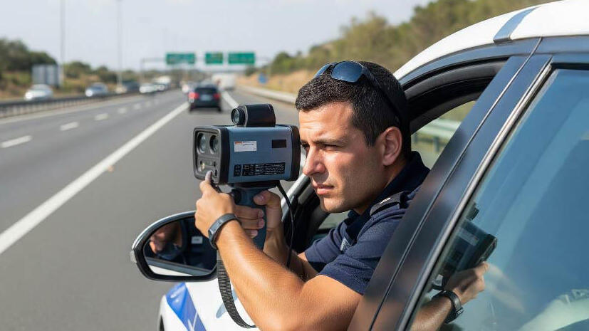 אקדח לייזר מד מהירות לייזר שוטר