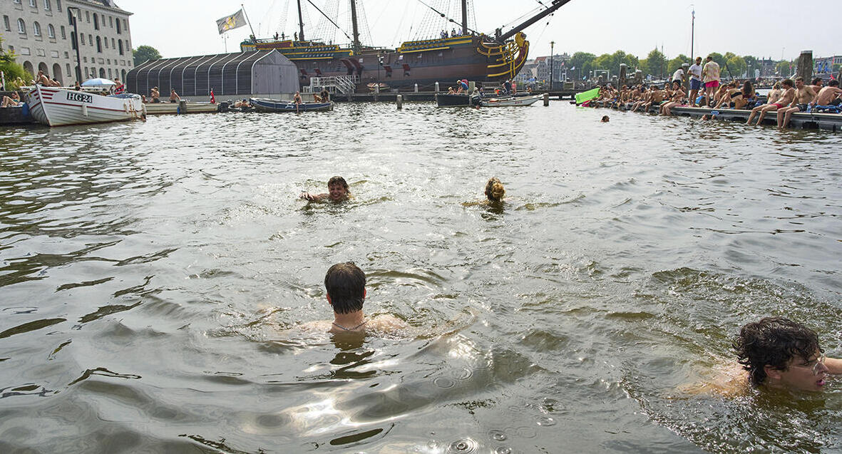 פוטו גל חום אוגוסט אמסטרדם