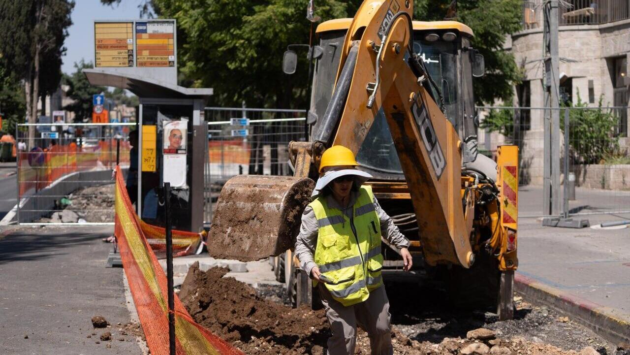 עבודות ב קו הכחול של הרכבת הקלה בירושלים הקו הכחול רכבת קלה ב ירושלים