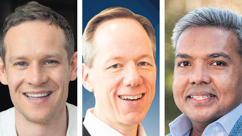 Mind the Tech London מימין גאג'ן ראג'נאתן שותף בקרן Highland Europe כריס נורת' מנהל השקעות בכיר ב L Catterton מאט רובינסון שותף ב Acc