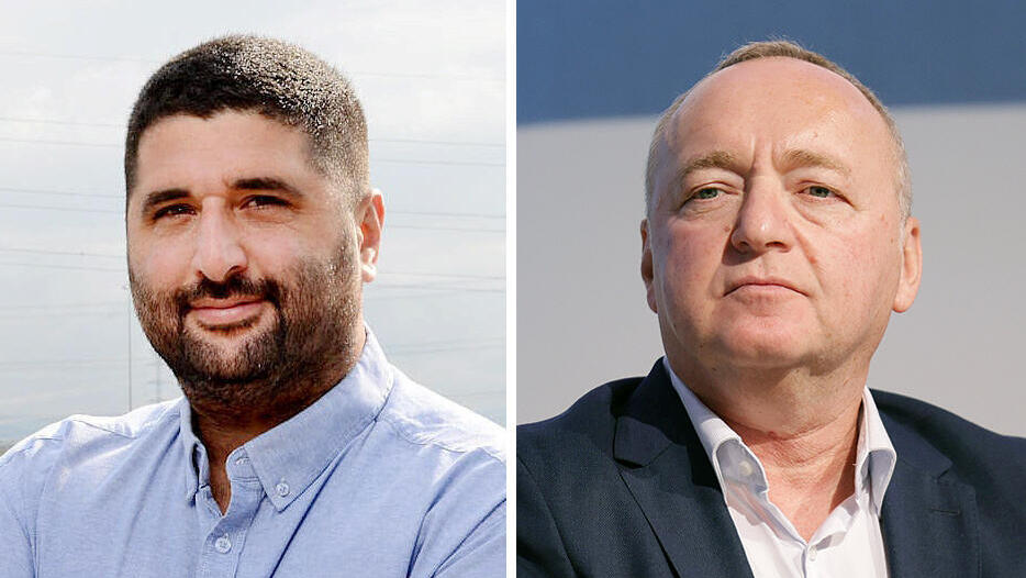 מימין יו"ר נמל אשדוד שאול שניידר ומנהל רשות החברות רועי כחלון