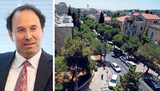 מימין שכונת טלביה ב ירושלים ו גארי ברנט