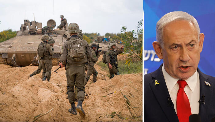 בנימין נתניהו ו כוחות צה"ל ב רצועת עזה מלחמה בעזה