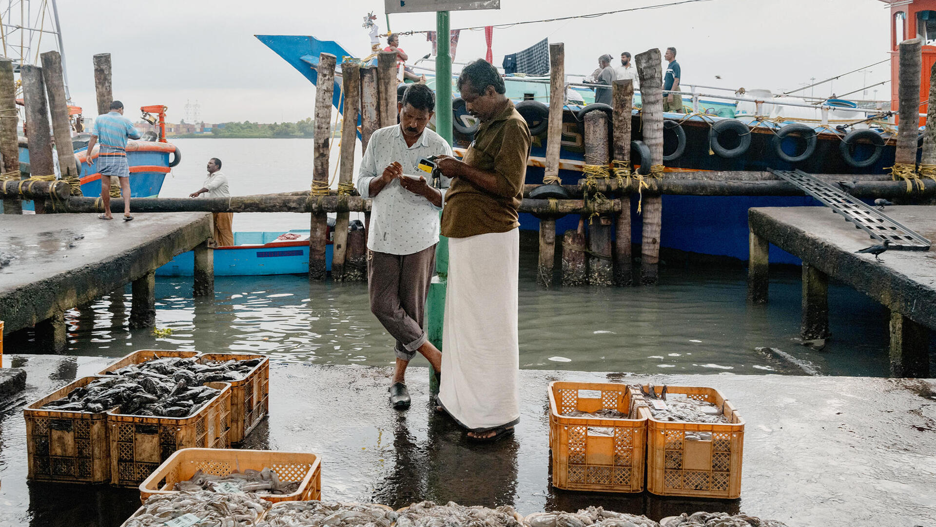 דייגים ב קראלה הודו