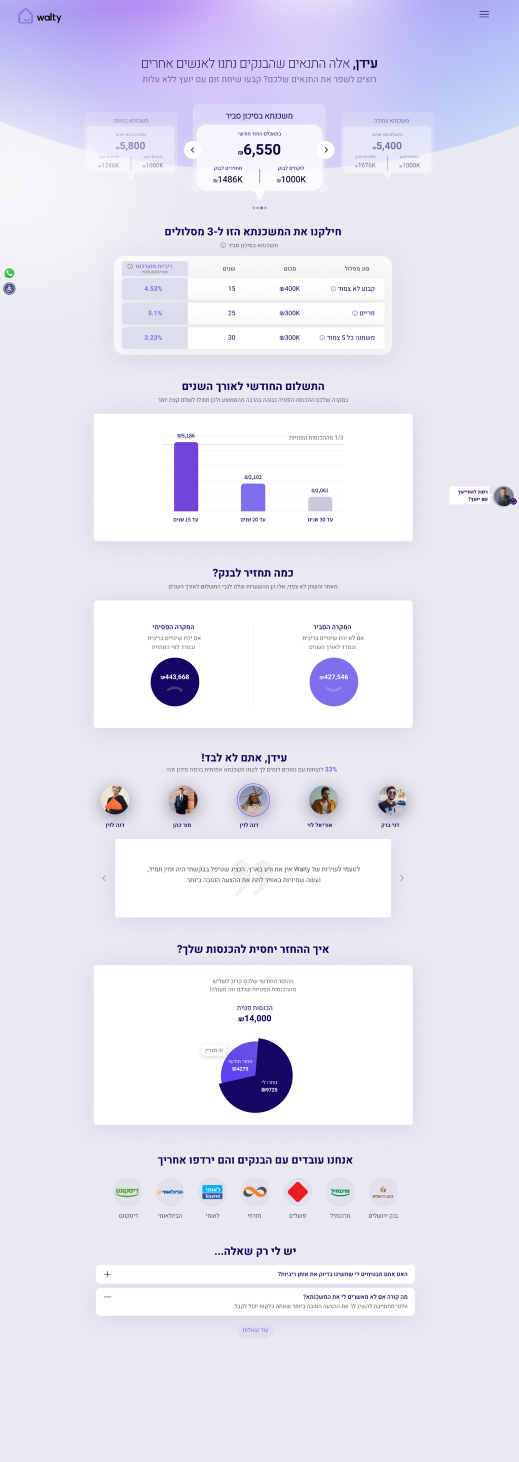 מחשבון בינה מלאכותית שמציג לכם את הריביות האמיתיות של הבנקים (באדיבות: וולטי) מחשבון בינה מלאכותית שמציג לכם את הריביות האמיתיות של הבנקים