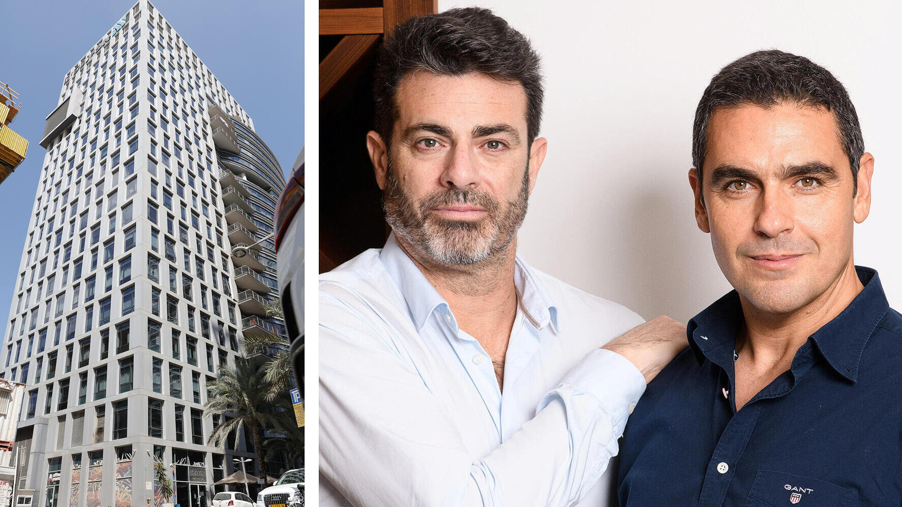 מימין דודי נג'מי ו גיא שעיה תימורה בית קונקורד בני ברק