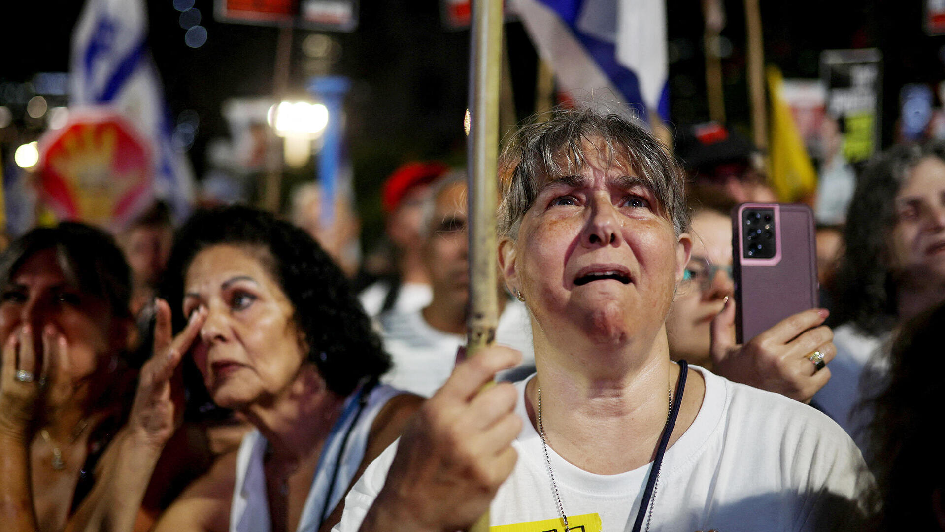 כיכר החטופים תל אביב משפחות חטופים יום מחאה