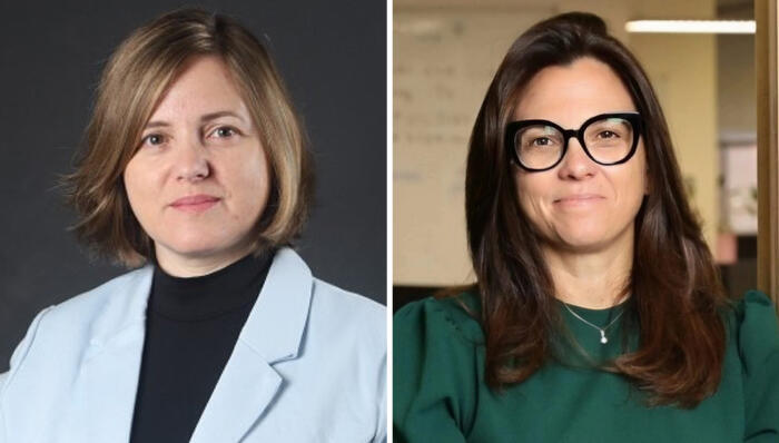 מימין קרן לוי ו אורלי הראל